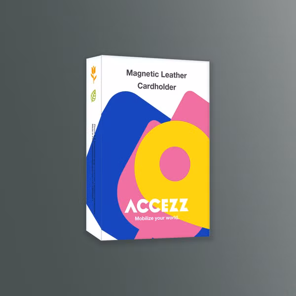 Accezz Portefeuille en cuir magnétique avec support - Compatible avec Apple Find My - Cedar Green