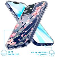 imoshion Coque Design iPhone 12 Mini - Fleur - Rose