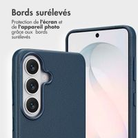 Accezz Étui de télephone portefeuille en cuir 2-en-1 avec MagSafe Samsung Galaxy S26 - Nightfall Blue