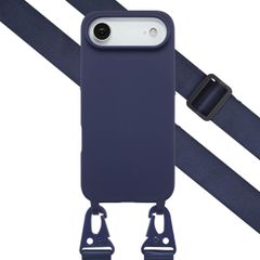 Selencia Coque silicone avec cordon amovible Apple iPhone Air - Bleu foncé