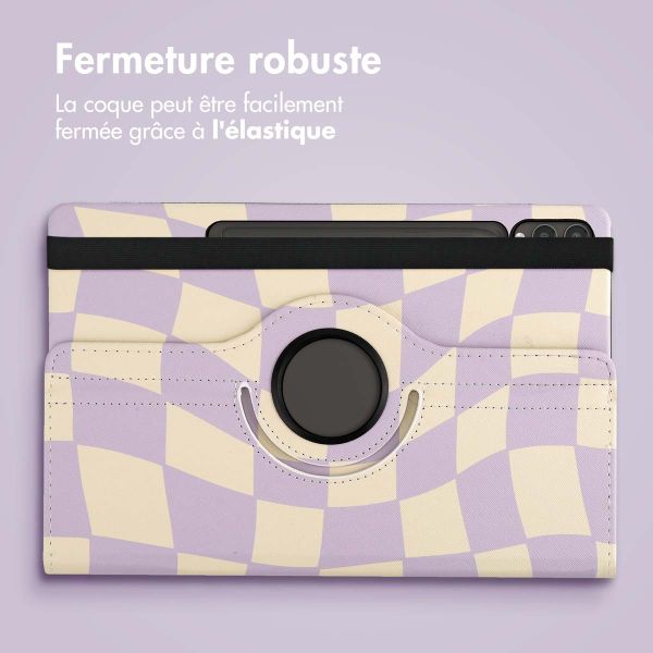 imoshion Coque tablette Design rotatif à 360° Samsung Galaxy Tab S10 Plus / Tab S9 FE Plus / Tab S9 Plus - Dancing Cubes