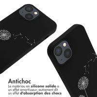 imoshion Coque design en silicone avec cordon Apple iPhone 13 - Dandelion Black