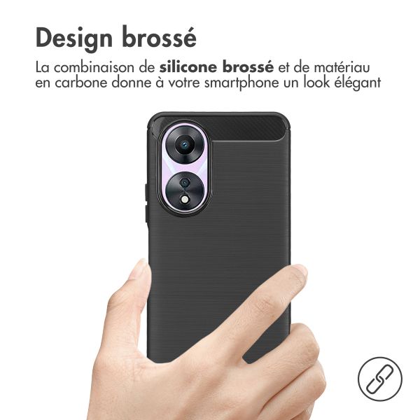 imoshion Coque Brushed Oppo A58 - Noir