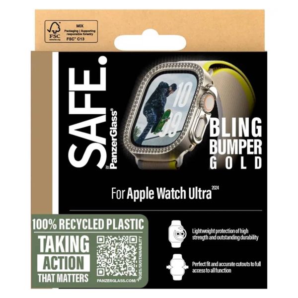 SAFE by PanzerGlass Bling Bumper Apple Watch Ultra 1/2/3 - 49 mm - Or