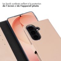 Selencia Étui portefeuille en cuir véritable Samsung Galaxy S26 Plus - Dusty Pink