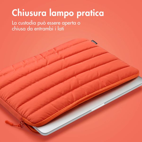 imoshion Pochette ordinateur Puffer 13-14 pouces - Apricot Crush Orange