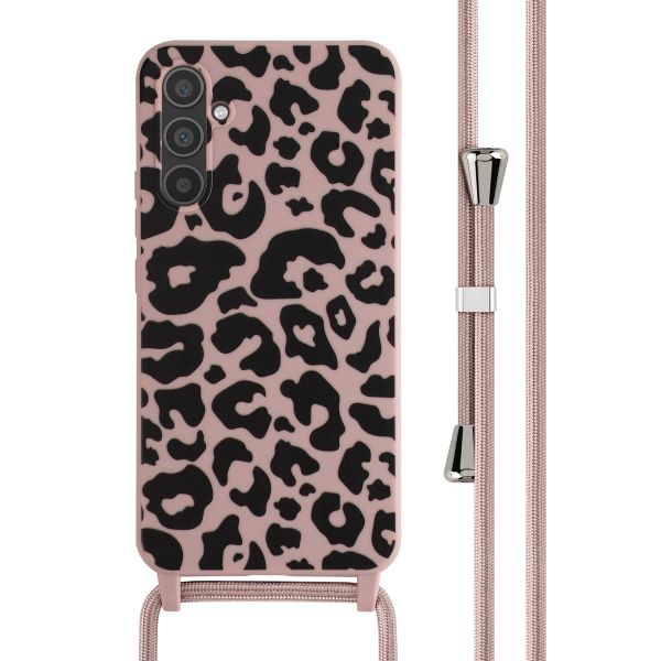 imoshion Coque design en silicone avec cordon Samsung Galaxy A34 (5G) - Animal Pink