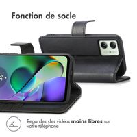 imoshion Étui de téléphone portefeuille Luxe Motorola Moto G54 - Noir