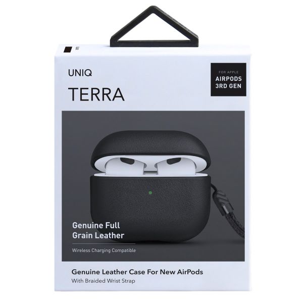 Uniq Coque en cuir véritable Terra Apple AirPods 3 (2021) - Dallas Black