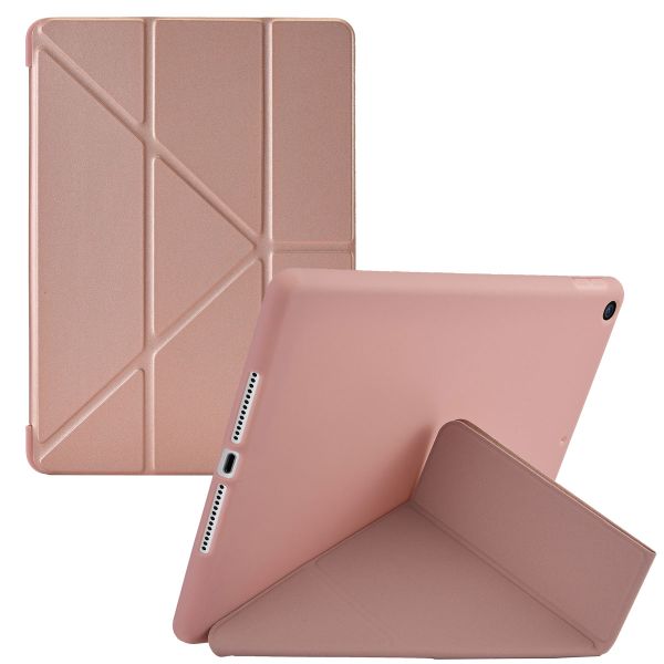 imoshion Coque tablette Origami iPad 9 (2021) 10.2 pouces / iPad 8 (2020) 10.2 pouces / iPad 7 (2019) 10.2 pouces - Rose Dorée