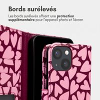 imoshion Étui de télephone portefeuille Design Apple iPhone 15 - Hearty Blush