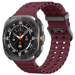 imoshion Bracelet Ocean Silicone Samsung Galaxy Watch Ultra (2024/2025) - Rouge Vin