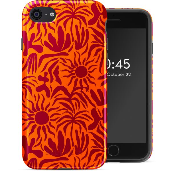 Selencia Coque arrière Vivid Tough iPhone SE (2022 / 2020) / 8 / 7 - Tropical Vibes Apricot