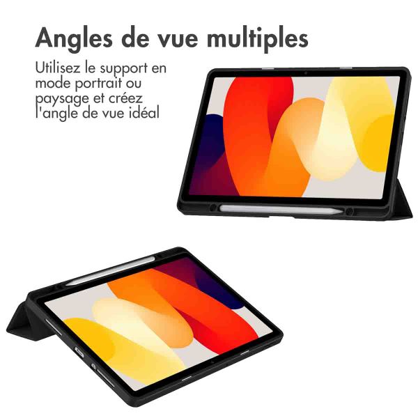 imoshion Coque tablette rigide Trifold Xiaomi Redmi Pad SE - Noir