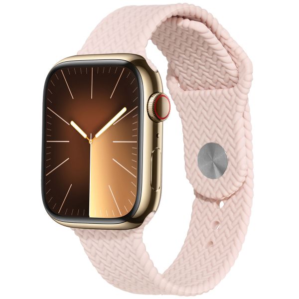 imoshion Bracelet en silicone tressé Apple Watch Series 1 à 10 / SE / Ultra (2) (44/45/46/49 mm) - Rose