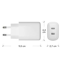 dbramante1928 re-charge | Chargeur Secteur - 2x USB-C 20 watts - Blanc