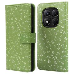 imoshion Étui de téléphone portefeuille Design Xiaomi Redmi Note 14 Pro Plus (5G) - Green Flowers