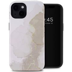 Selencia Coque arrière Vivid avec MagSafe iPhone 14 - Marble Light Brown