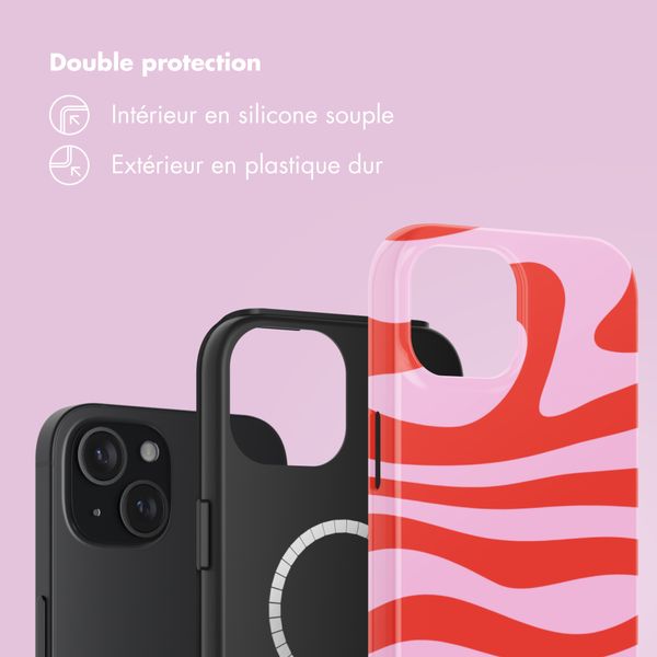 Selencia Coque arrière Vivid avec MagSafe Apple iPhone 15 - Dream Swirl Pink