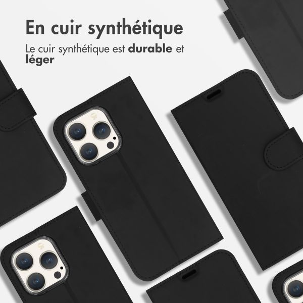 Accezz Étui de téléphone portefeuille Wallet iPhone 15 Pro - Noir