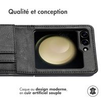 imoshion Étui de télephone portefeuille Luxe Samsung Galaxy Z Flip 6 - Noir