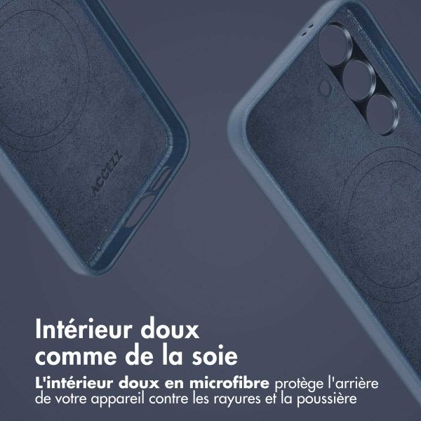 Accezz Étui de téléphone portefeuille en cuir 2-en-1 avec MagSafe Samsung Galaxy S24 - Nightfall Blue