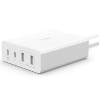 Belkin ﻿Adaptateur Boost↑Charge™ GaN Pro 4 ports - USB -A (2x) et USB-C (2x) - 108 W - Blanc