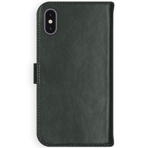 Selencia Étui portefeuille en cuir véritable Apple iPhone X / Xs - Vert