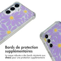 imoshion Coque Design avec cordon Samsung Galaxy A15 (5G) - Tropical Violet Flowers Connect