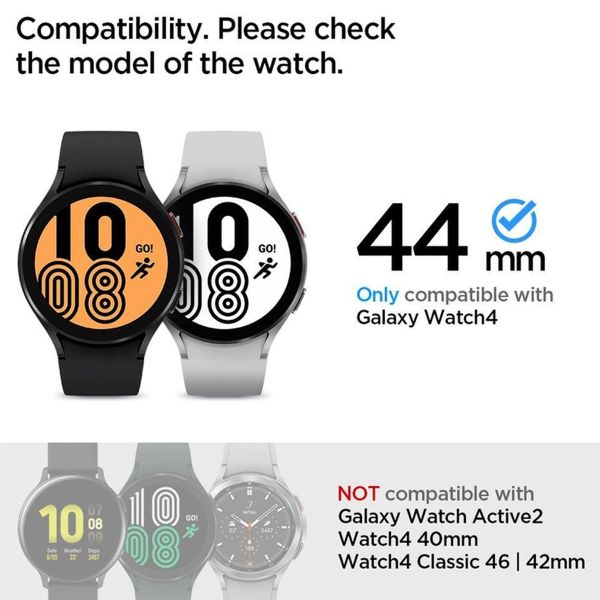 Spigen ﻿Lot de 3 protecteurs d'écran GlastR Slim HD Samsung Galaxy Watch 4 - 44mm