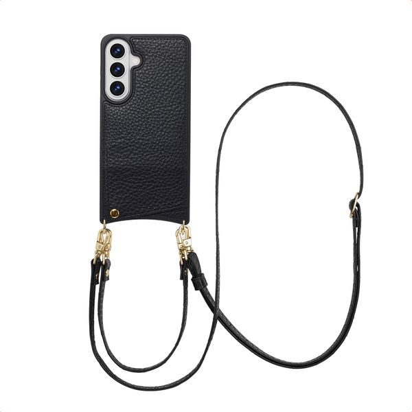 Selencia Coque de télephone Nova avec cordon et porte-cartes Samsung Galaxy S26 Plus - Noir