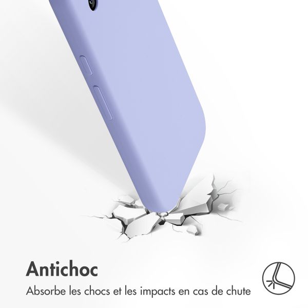 Accezz Coque Liquid Silicone Google Pixel 9A - Violet