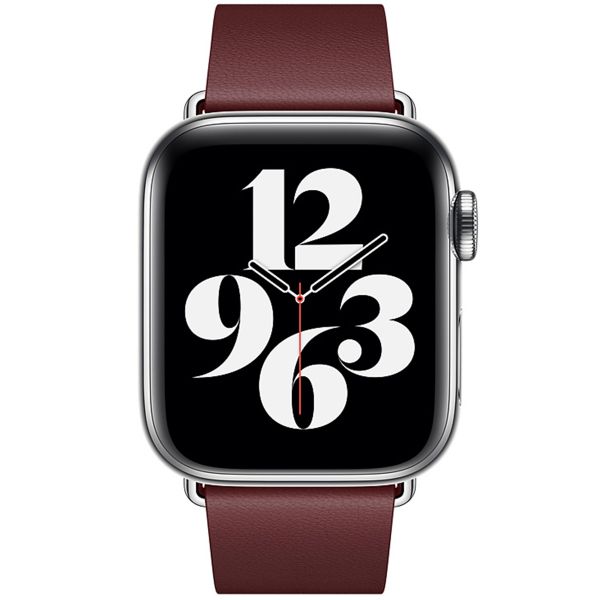 Apple Leather Band Modern Buckle Apple Watch Series 1 á 9 / SE (38/40/41 mm) | Series 10 (42 mm) - Taille M - Garnet