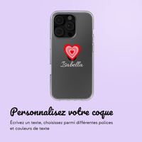 Coque personnalisée avec un cœur iPhone 16 Pro - Transparent