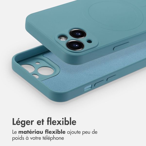 imoshion Coque Couleur avec MagSafe iPhone 13 Mini - Smoke Green