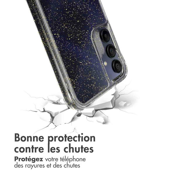 imoshion Coque arrière transparente Pailletée Samsung Galaxy A15 (5G/4G) - Doré