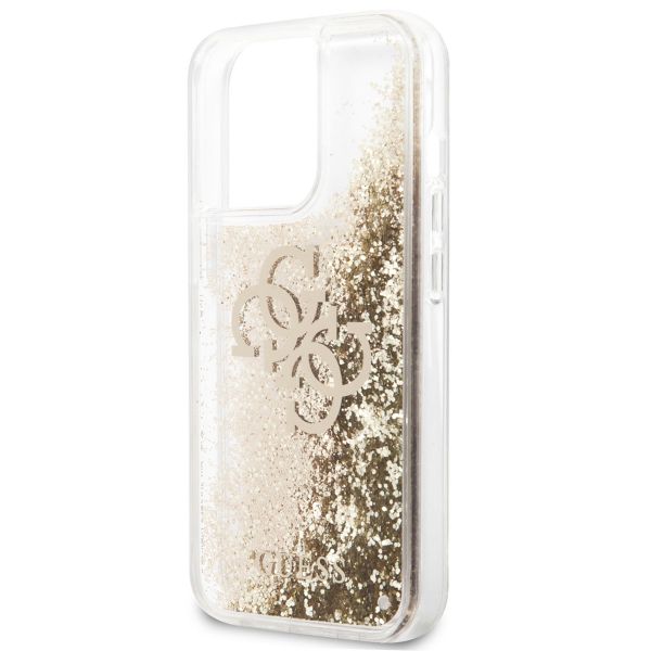 Guess Coque 4G Logo Liquid Glitter iPhone 13 Pro - Gold