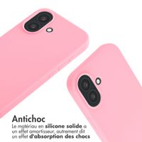 imoshion Coque en silicone avec cordon Apple iPhone 16 - Rose