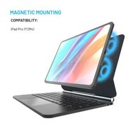 Fixed Typee Coque clavier QWERTY iPad Pro 11 (2025) M5 / (2024) M4 - Noir