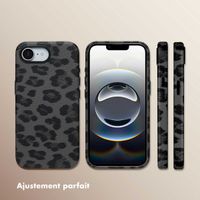 Selencia Coque Sabi imprimé panthère avec MagSafe Apple iPhone 16e - Midnight Black