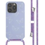 imoshion Coque design en silicone avec cordon iPhone 14 Pro - Butterfly