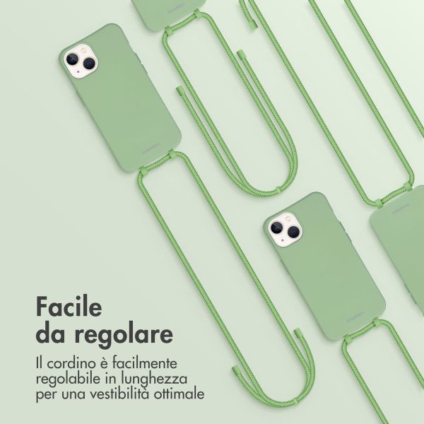 imoshion Coque de couleur avec cordon amovible Apple iPhone 13 - Vert