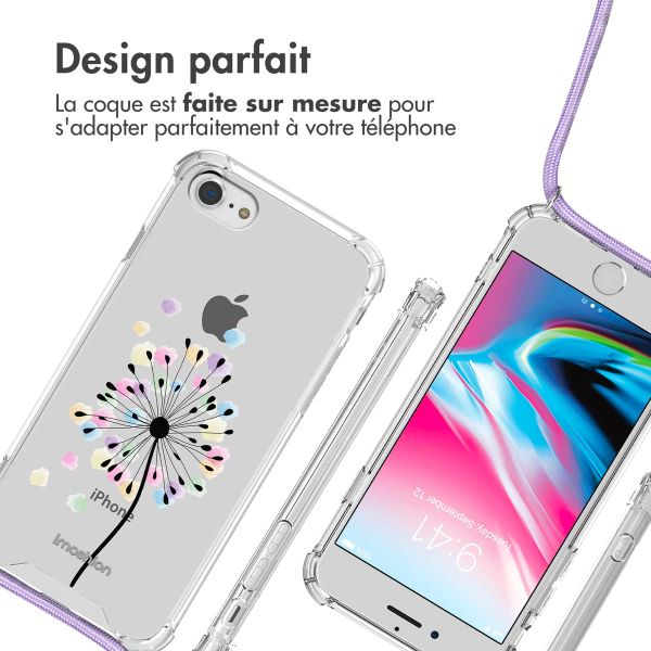 imoshion Coque Design avec cordon Apple iPhone SE (2022 / 2020) / 8 / 7 - Sandstone Dandelion
