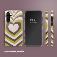 Selencia Coque arrière Vivid Samsung Galaxy A55 - Double Hearts Plum Fern