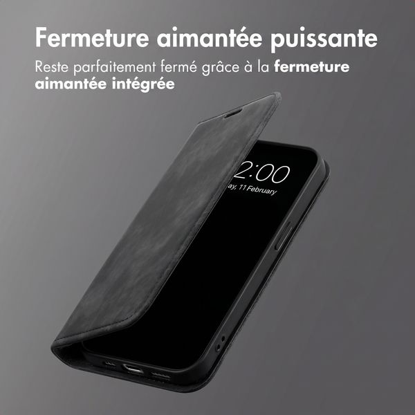 imoshion Étui de téléphone portefeuille Slim Motorola Moto G77 - Noir