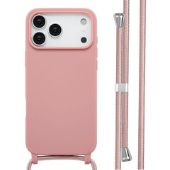 imoshion Coque en silicone avec cordon Apple iPhone 17 Pro Max - Sand Pink