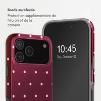 Selencia Coque arrière Vivid Apple iPhone 17 Pro - Happy Dots Burgundy