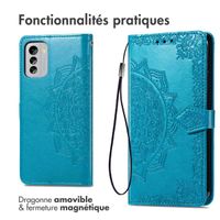 imoshion Etui de téléphone portefeuille Mandala Nokia G60 - Turquoise