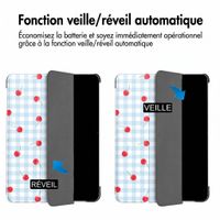 imoshion Coque tablette Design Trifold Samsung Galaxy Tab A11 Plus / A9 Plus - Cherry Check