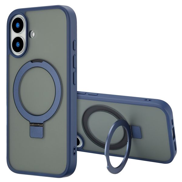 Accezz Coque Ring Stand avec MagSafe iPhone 16 - Blue